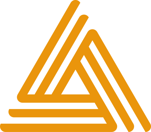 黄色三角矢量logo图标