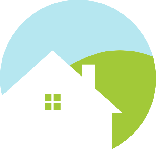 蓝绿房子装修矢量logo图标 logo png