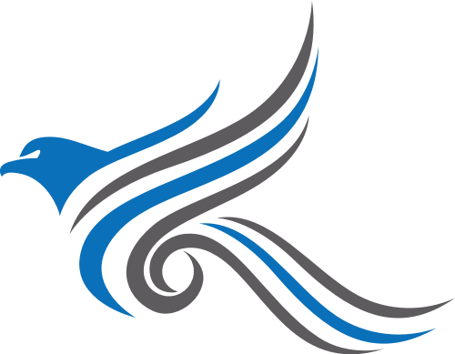 蓝灰色鹰矢量logo图标