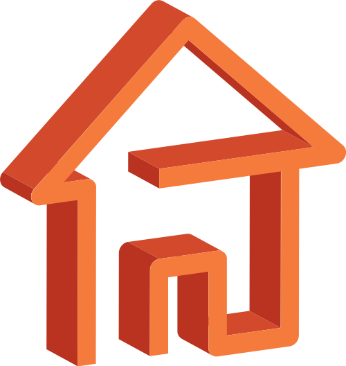 橙色房子矢量logo图标 logo png