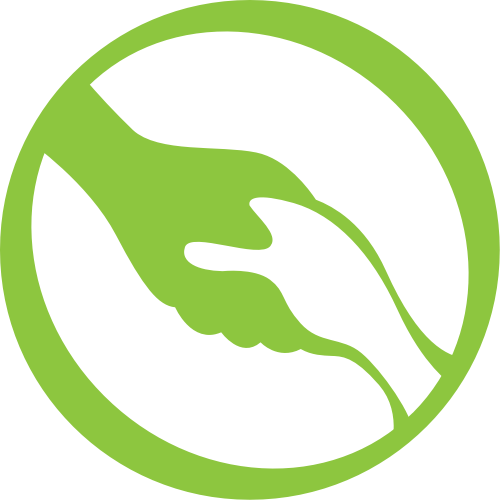 绿色圆环拉手矢量logo图标 logo png