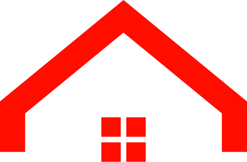 红色房子矢量logo图标