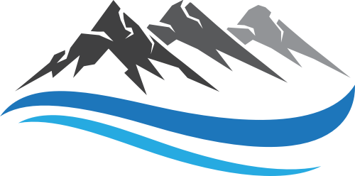 渐变灰色雪山风景矢量logo图标 logo png