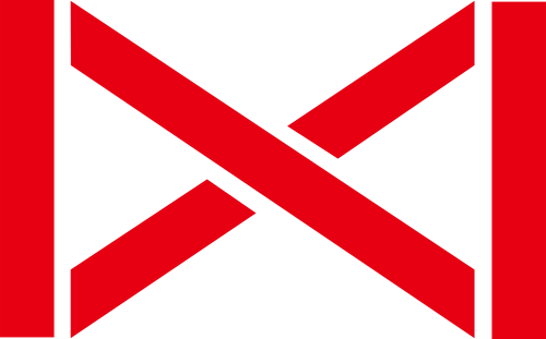 红色倒漏斗矢量logo图标