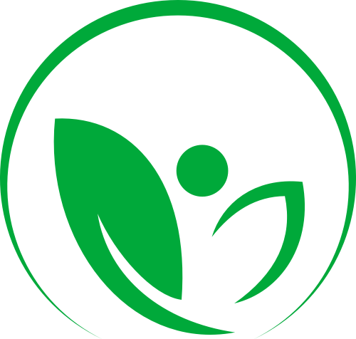 绿色树叶半圆矢量logo图标