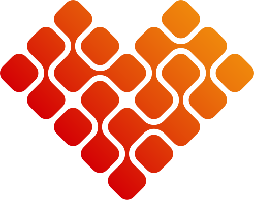 红色渐变心形矢量logo图标 logo png