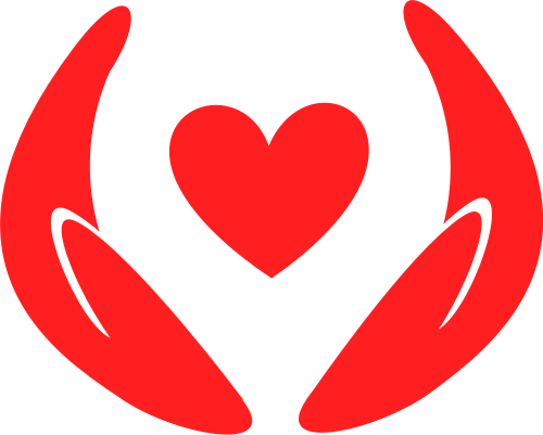 红色双手心矢量logo图标 logo png