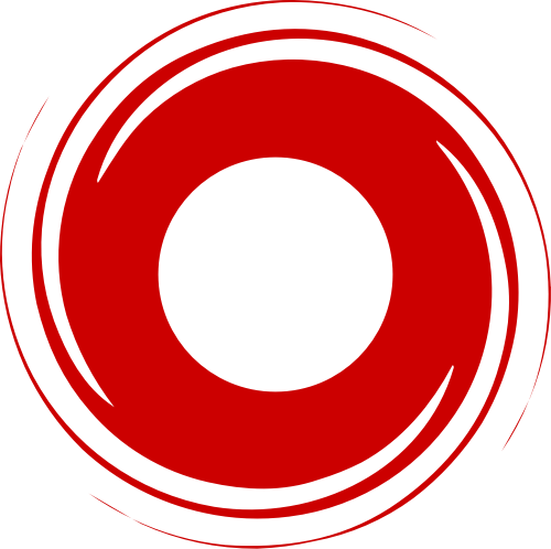 红色圆形旋涡矢量logo图标