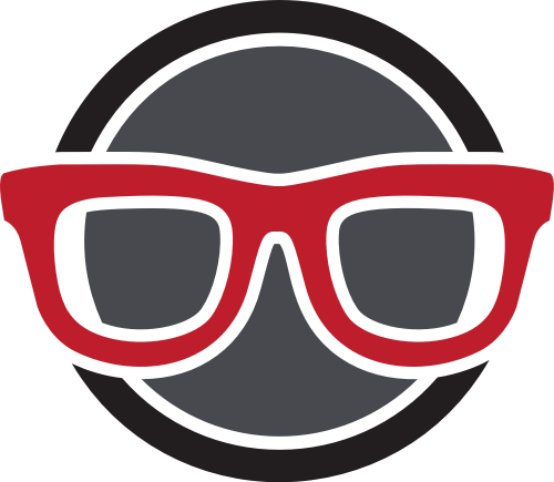 红色人像眼镜矢量logo图标 logo png