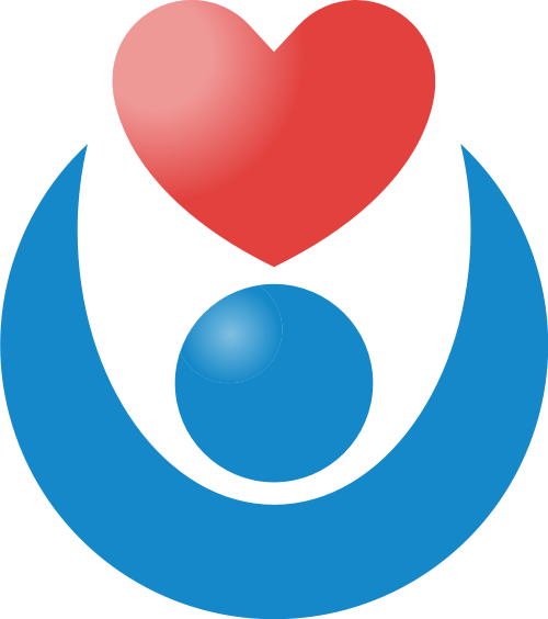 蓝色人物红色爱心矢量logo图标 logo png