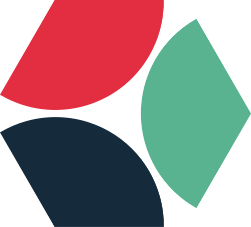 彩色六边形半圆矢量logo图标