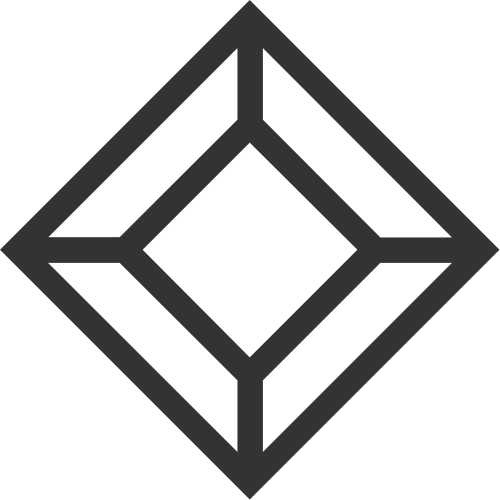 黑色方块钻石矢量logo图标