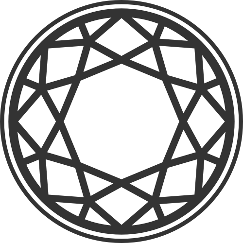 黑色钻石圆形矢量logo图标