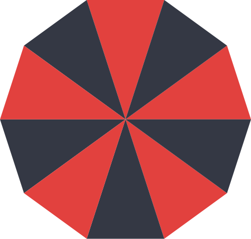 红色黑色雨伞矢量logo图标 logo png