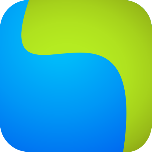蓝色绿色方块矢量logo图标 logo png