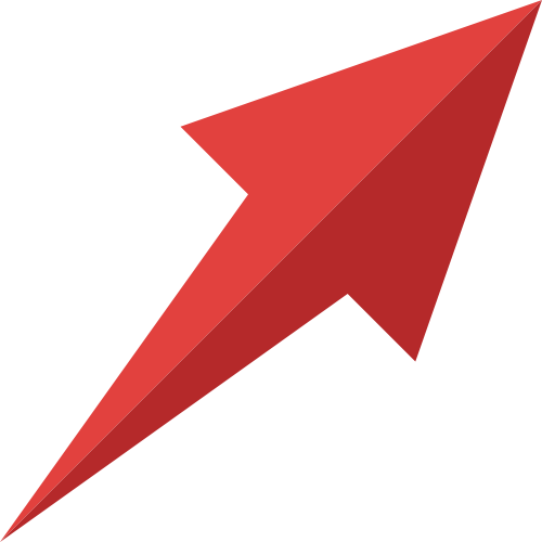 红色箭头上升矢量logo图标