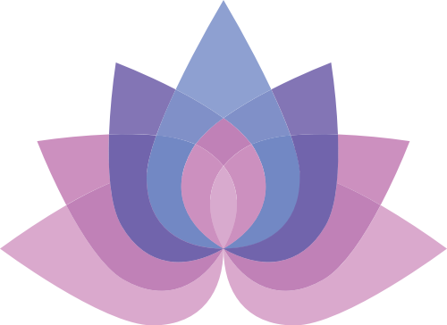 紫色花朵矢量logo图标