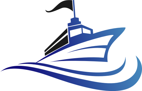 深蓝色轮船矢量logo图标 logo png