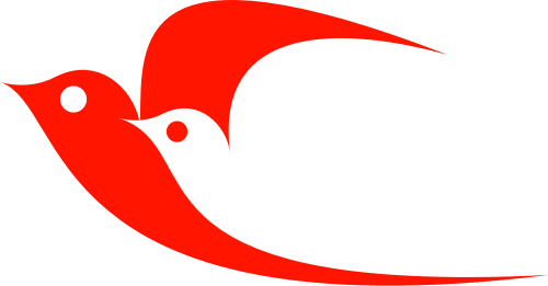 红色鸽子矢量logo图标 logo png