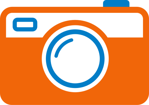 橙色相机矢量logo图标 logo png