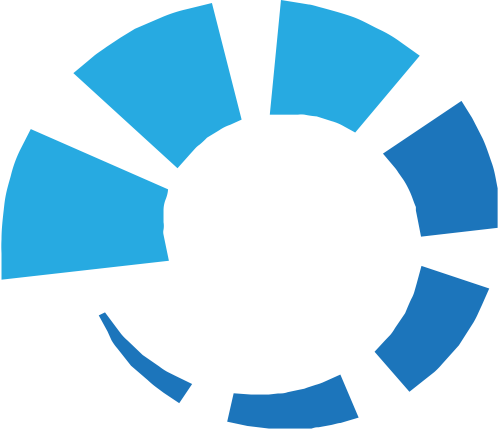 蓝色圆环矢量logo图标