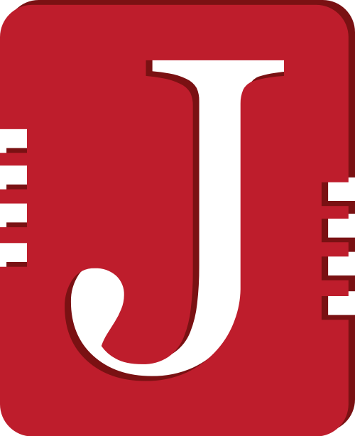 红色字母J书本矢量logo图标