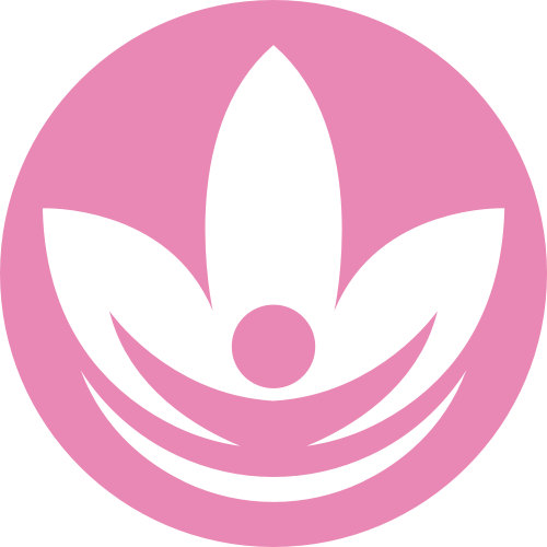 粉色花朵人物矢量logo图标