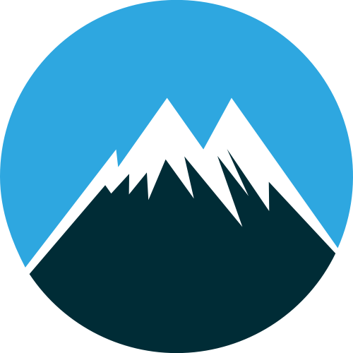 蓝色山峰矢量logo图标