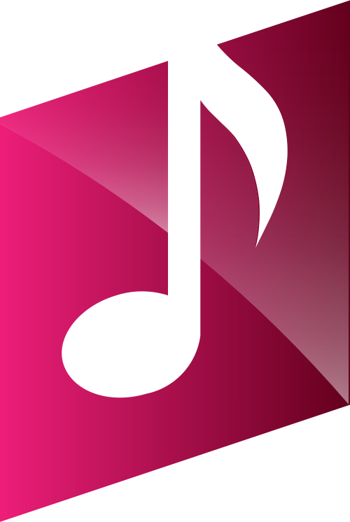 粉色音符矢量logo图标