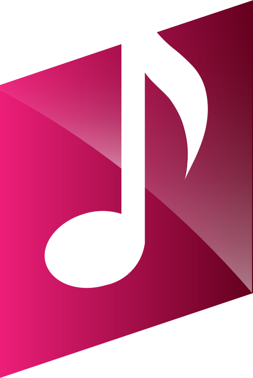 粉色音符矢量logo图标 logo png
