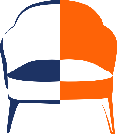 橙色蓝色家具矢量logo图标 logo png