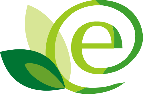 绿色叶子字母e矢量logo图标