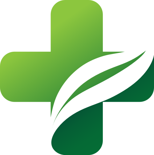 绿色十字叶子矢量logo图标 logo png