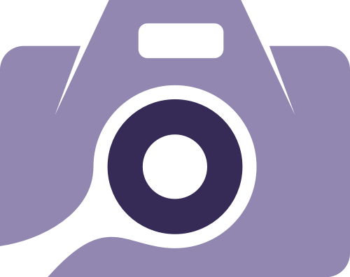 紫色相机矢量logo图标