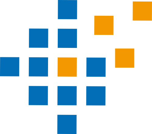 蓝色黄色方块矢量logo图标 logo png