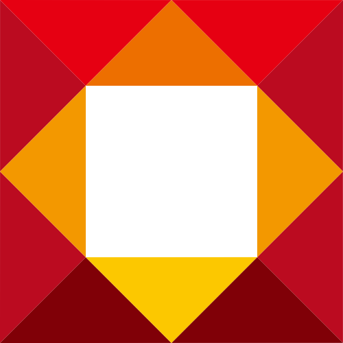 红色黄色正方形矢量logo图标
