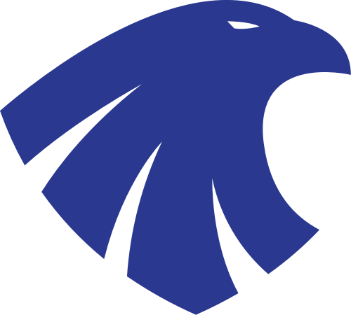 蓝色鹰头像矢量logo图标