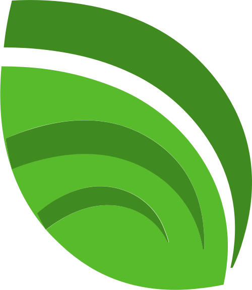 绿色叶子矢量logo图标