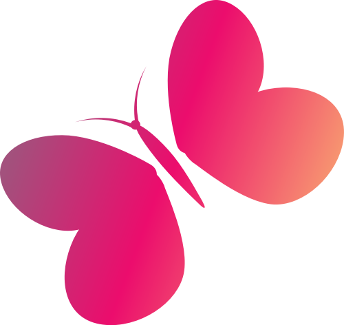 粉色蝴蝶矢量logo图标