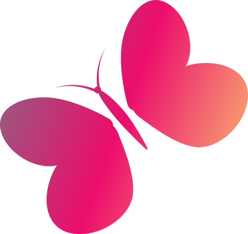 粉色蝴蝶矢量logo图标 logo png