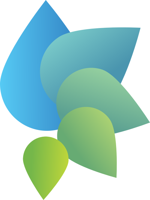 蓝色绿色水滴形矢量logo图标