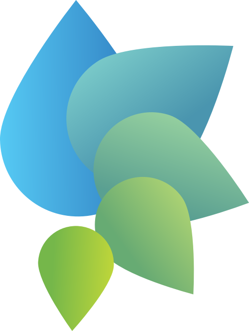 蓝色绿色水滴形矢量logo图标 logo png
