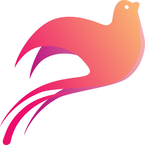 粉色小鸟矢量logo图标 logo png