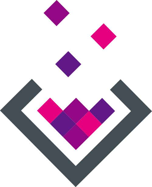 紫色方块菱形矢量logo图标
