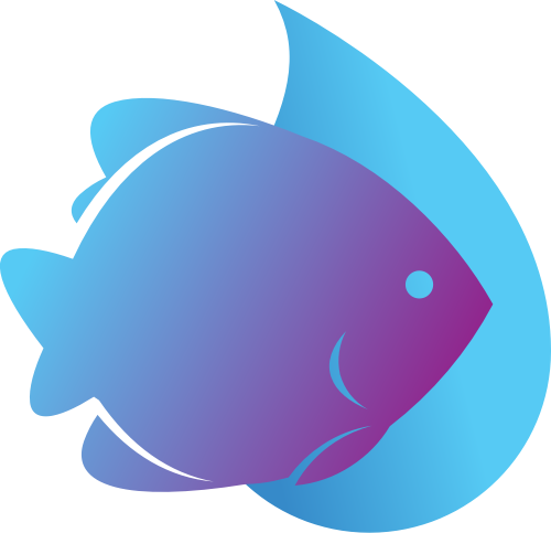 蓝色鱼矢量logo图标 logo png