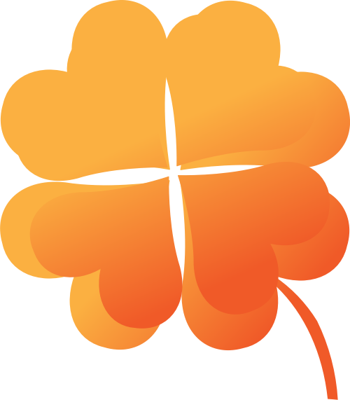 橙色四叶草矢量logo图标 logo png
