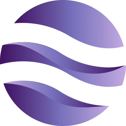 紫色球形波浪矢量logo图标 logo png