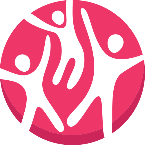 粉红色人物矢量logo图标 logo png