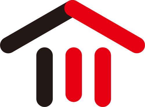 黑色红色房子矢量logo图标
