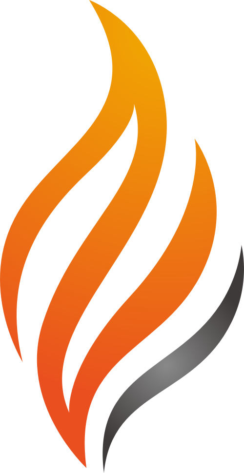 橙色火矢量logo图标